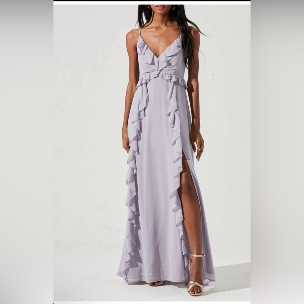 ASTR the label Adoria V-Neck Sleeveless High Slit Maxi Dress